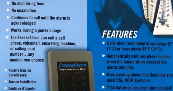 Low Temperature Freeze Power Outage Alarms Cape Cod Security - Temperature Alarm Dialer Low Temperature Freeze Power Outage Alarms Cape Cod Security - Temperature Alarm Dialer